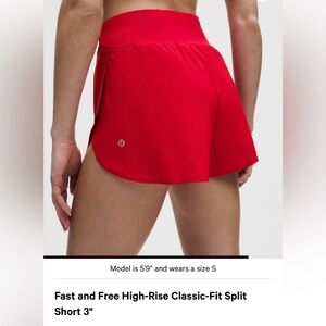 Lululemon Fast and Free 3in.